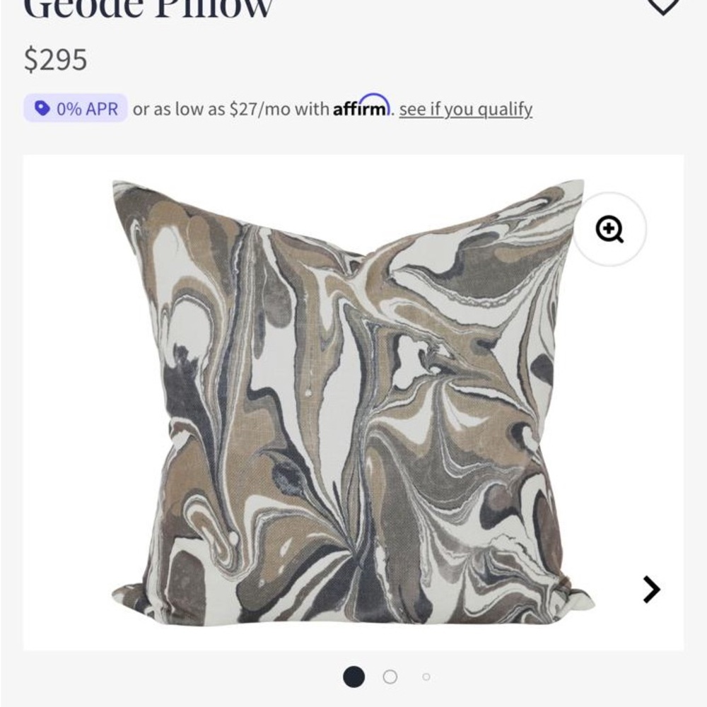 Marble Pattern Accent Pillows - Brown and Cream